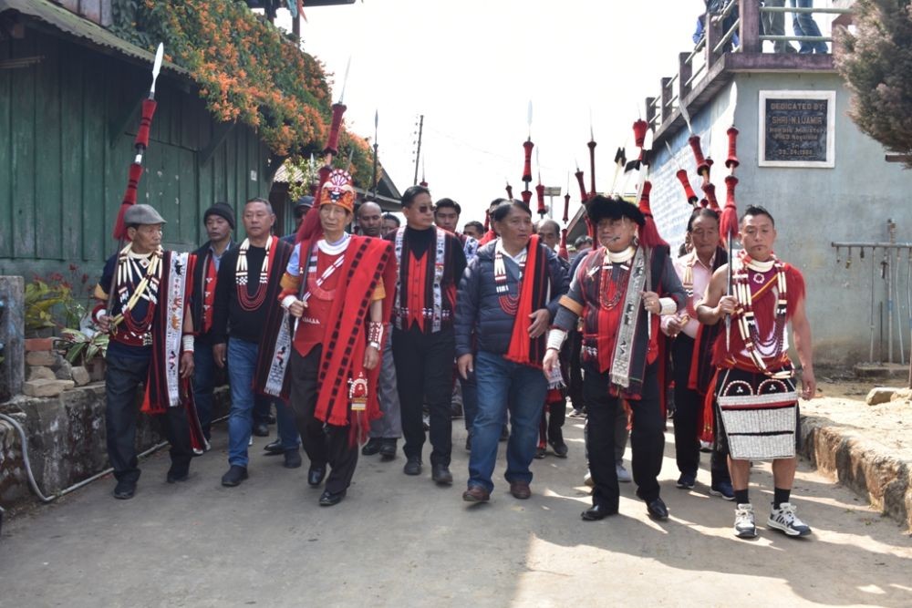 Friendship/Peace Treaty between the Metsübo clan of Longsa village and the Jamir clan of Ungma village was observed at Longsa village in the presence of Dr SC Jamir, Metsübo Jamir and Alemtemshi Jamir on February 20.